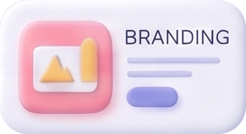 3D branding and visual identity services card